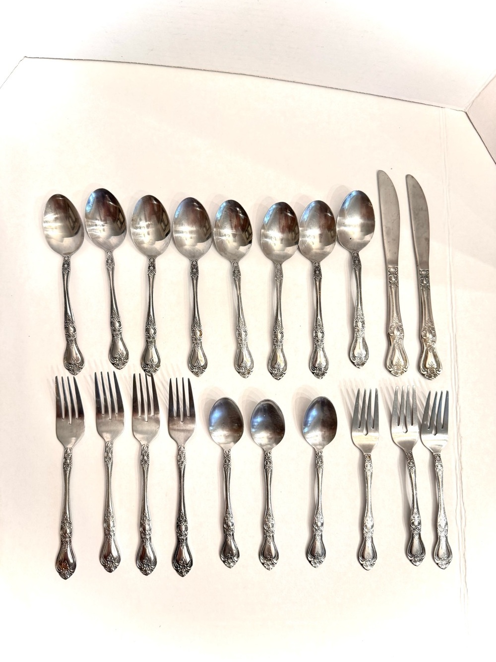 Stanley Roberts Rogers Precious Rose Stainless Steel Flatware Lot Of 20 Pieces
